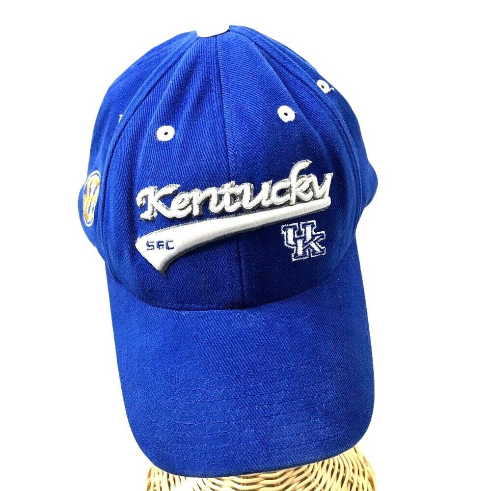 University Of Kentucky UK Ball Cap‎ Wildcats Blue White Adjustable Hat